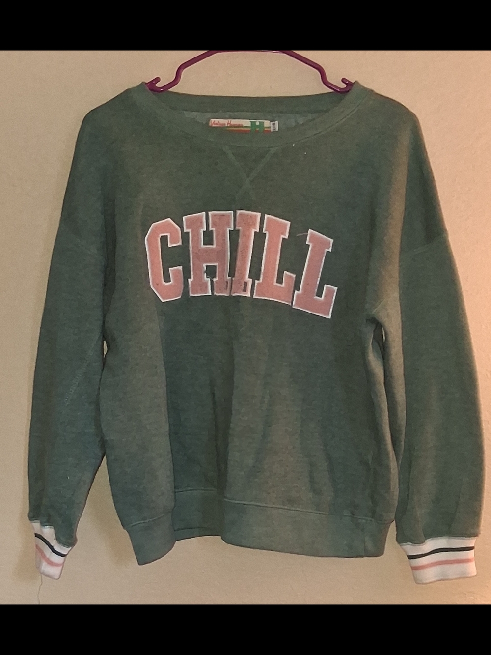 Vintage Havana CHILL Green Pullover Sweatshirt - Casual Girl's Sweater Suze 16